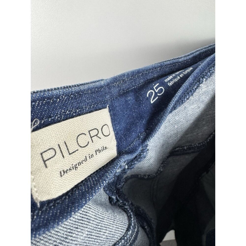 Anthropologie Pilcro Seamed Mid-Rise Crop Flare Jeans Wide Leg Cowgirl Rodeo - Picture 10 of 12